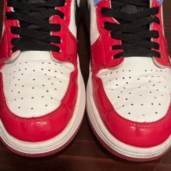 Nike Air Jordan 1 AJ1 Retro High Fearless red white blue Patent CK5666-100 9..5 - Picture 7 of 12